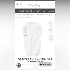 NWT Kissy Kissy convertible gown